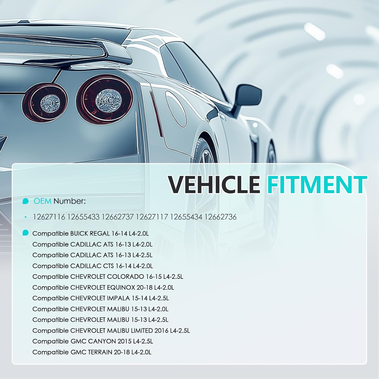 2PCS Engine Variable Valve Timing (VVT) Solenoid - EXHAUST Compatible With BUICK CADILLAC CHEVROLET GMC REGAL COLORADO Replaces 12627116 12655433 12662737 12627117 12655434 12662736 13-20