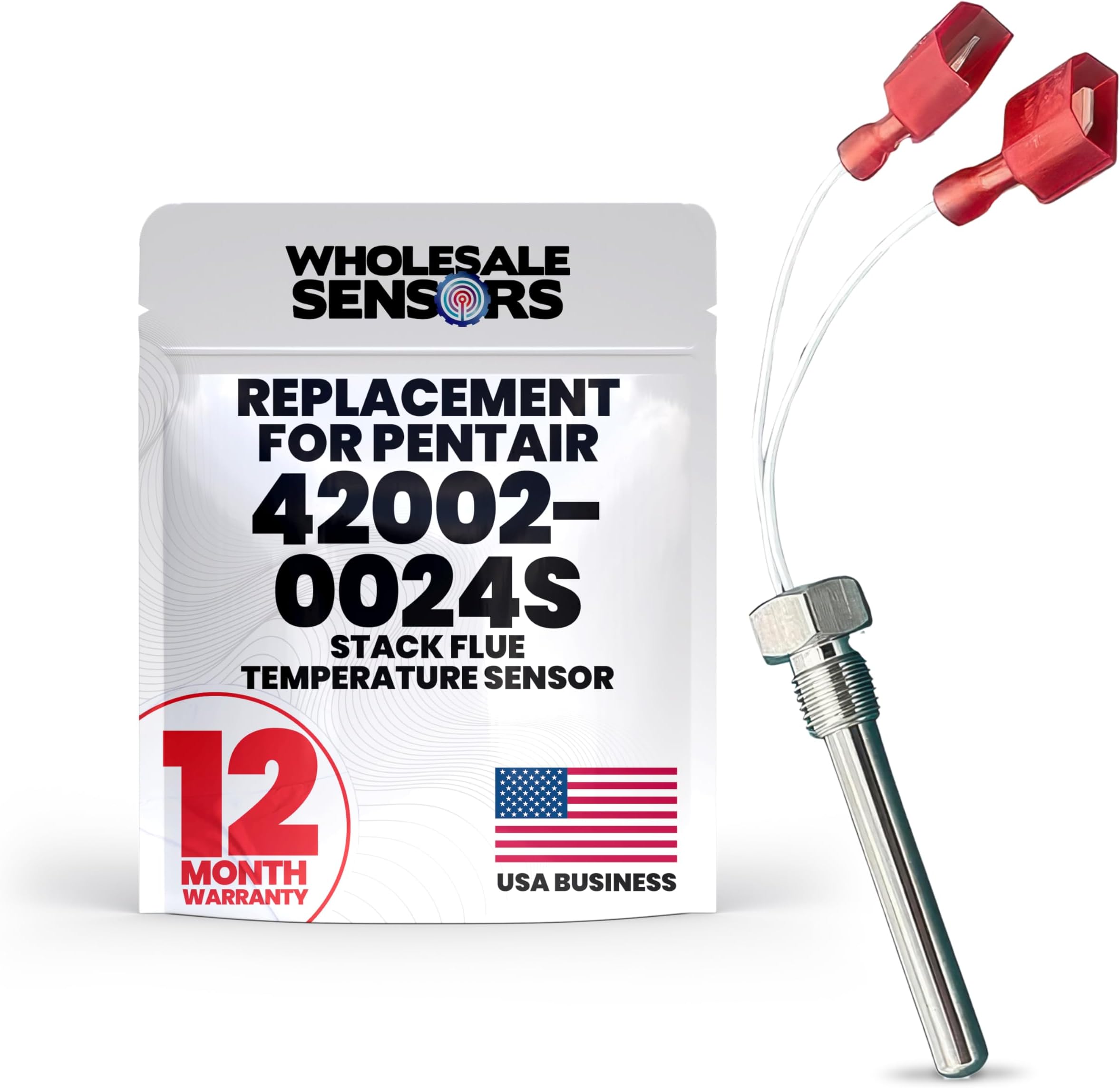 Replacement Pentair 42002-0024S Stack Flue Sensor, 12-Month Warranty & USA Support