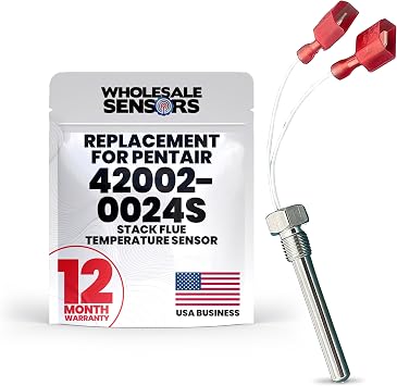 Wholesale Sensors Replacement for Pentair 42002-0024S Stack Flue Sensor | , USA business, fits Pentair pool & spa heaters, direct drop-in replacement