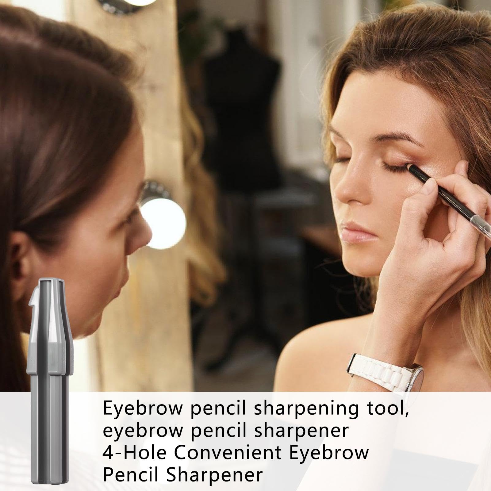 Temperamatite per trucco occhi, strumento per modellare le sopracciglia, portatile, per donne e ragazze