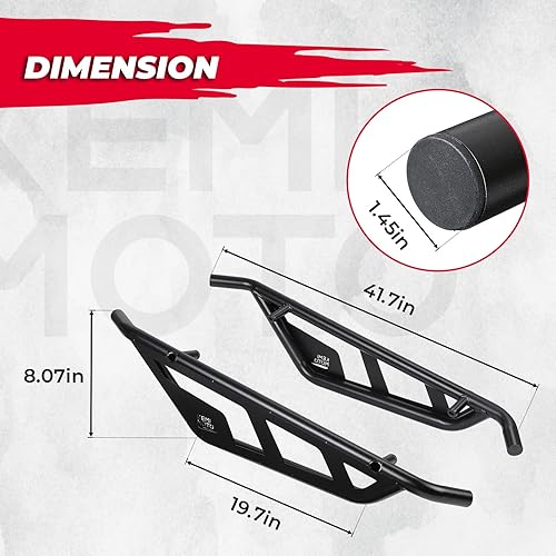 Miniatura 6 de KEMIMOTO Nerf Bars - Barras deslizantes de rocas, resistentes patas laterales de árbol negro, compatibles con CFMOTO ZForce 950 HO EX 2022, 2023,