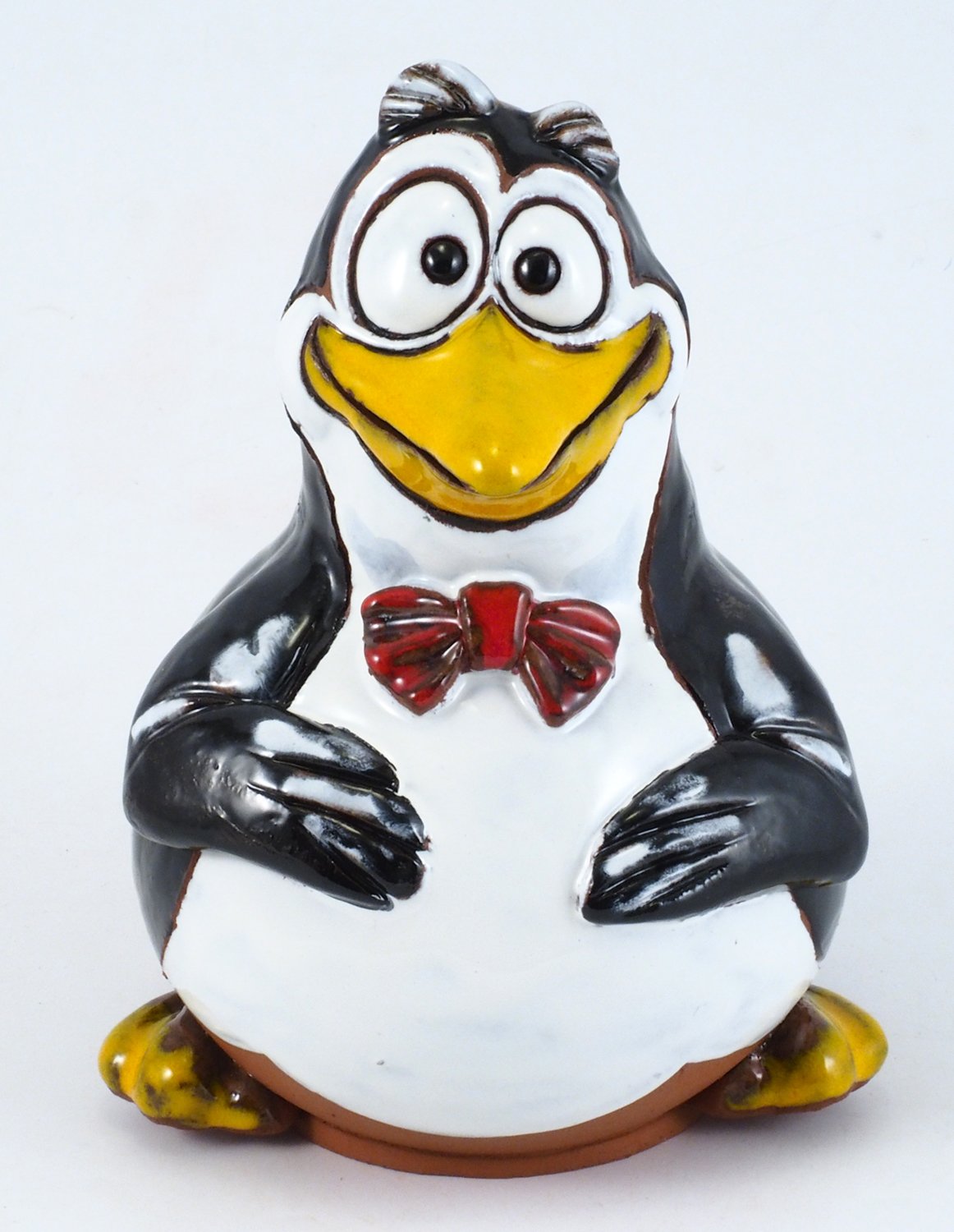 Ceramiczna dekoracja ogrodowa Happy Penguin