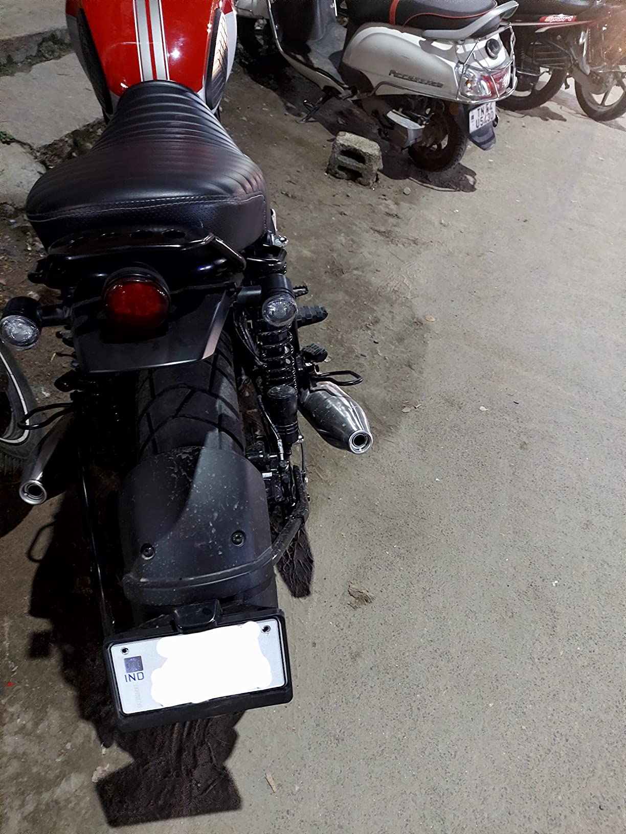 crezza HSRP Front and Back Bike Number Plate Frame (Black, Small