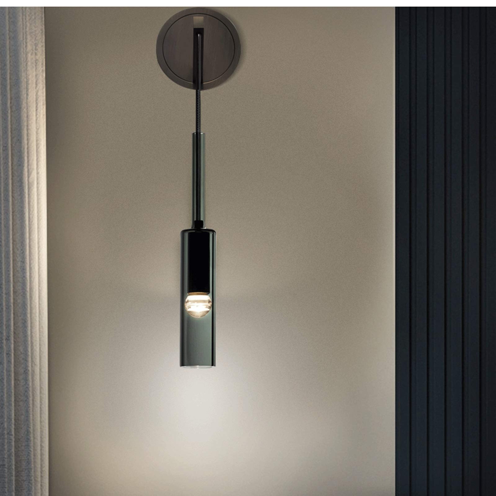 Lámpara de Pared Luz colgante colgante moderna Luz colgante ajustable con material de iluminación colgante de sombra de cristal for la barra de comedor de la isla de la cocina Montaje en Pared ( Size