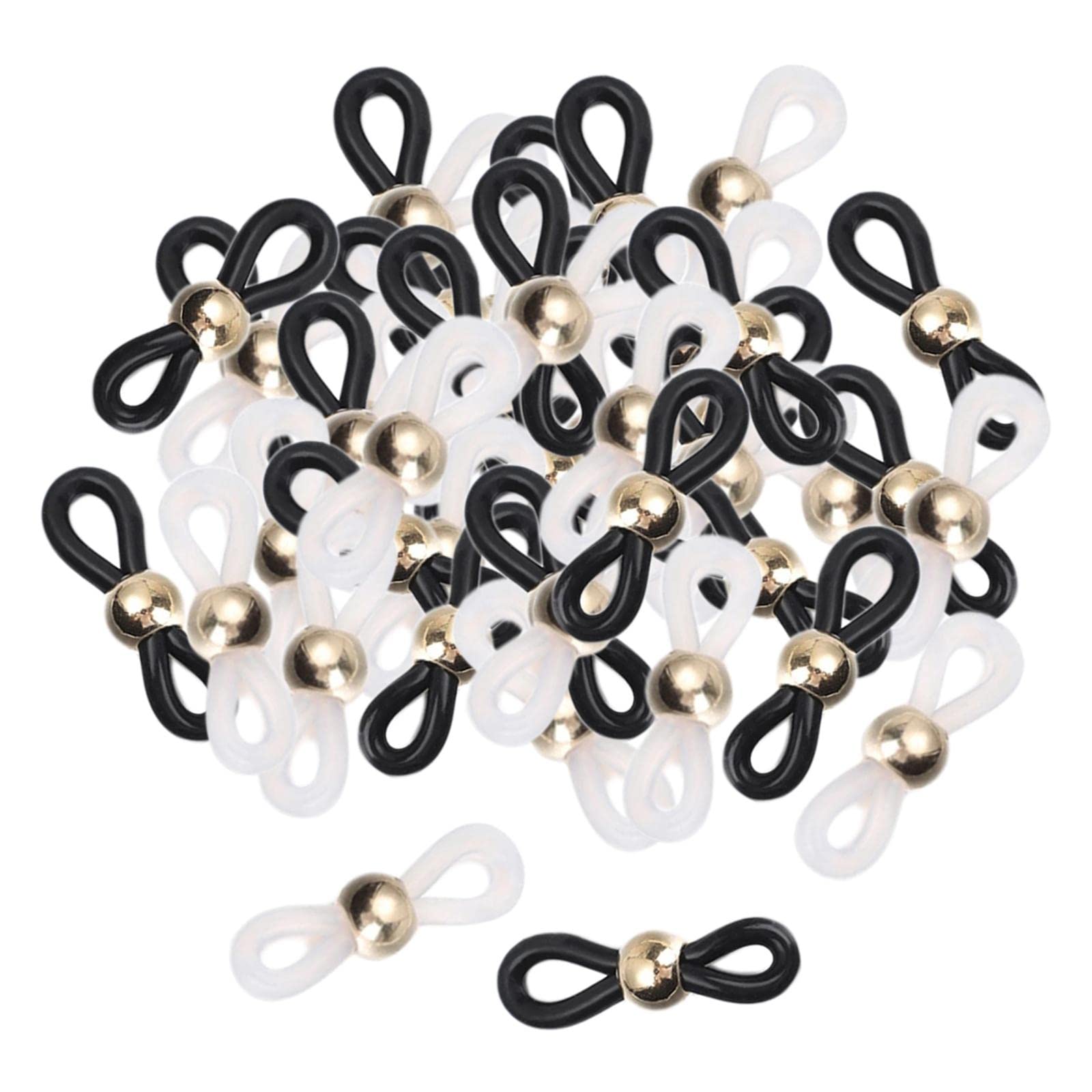 ZOOMELLA 50Pcs Eye Glasses Spectacle Chain Strap Holder Loop Ends Black White 1Crafts|Beads & Jewelry Making|Other Beads & Jewelry Making-picture-21