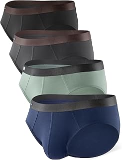 Men's Underwear Briefs Rayon Made from Bamboo Wicking-Moisture Support Pouch Soft Underwear for Men 4 or 7 Pack