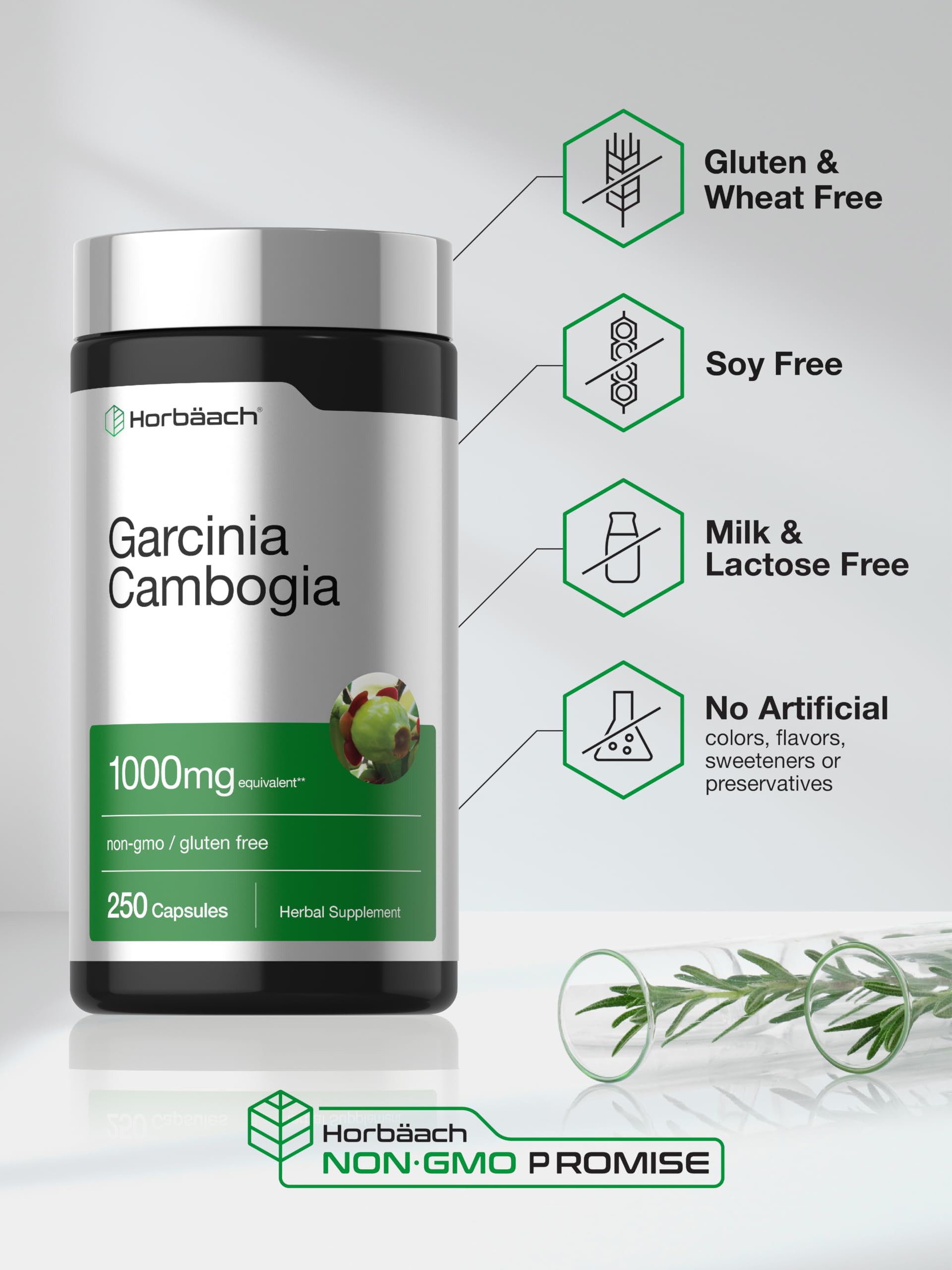 Horbaach Garcinia Cambogia Extract Pills | 250 Capsules — Amazon image 5