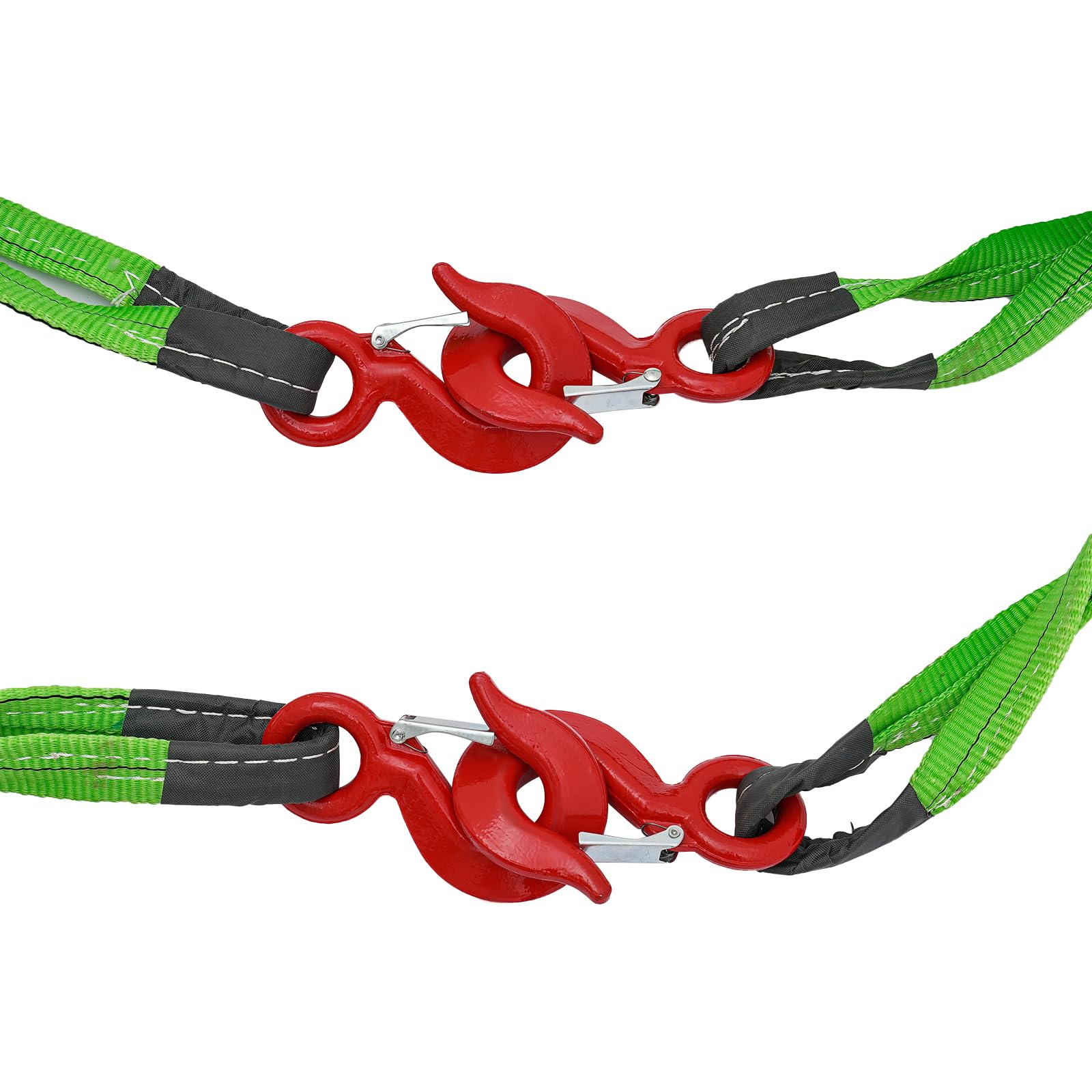 OUKANING 4 fili di catena, 1,5 m, G80, 4 ganci grandi, portata 6T, catena rotonda in acciaio con artigli di sicurezza per coperture di sollevamento, catena per cantiere e industria