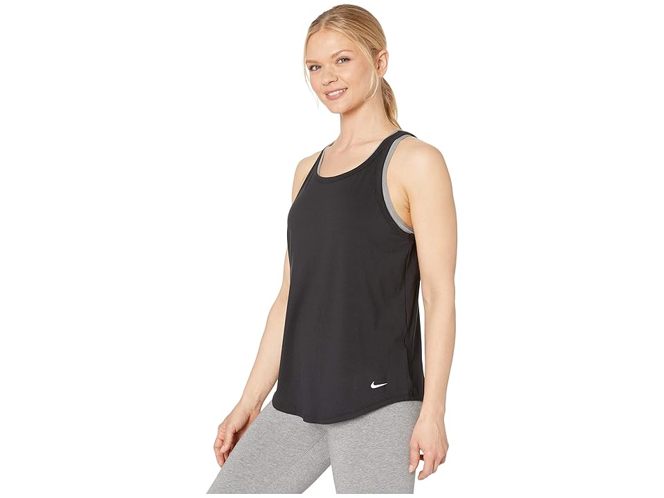 

Nike Soft Tank Loose (Black/White) Women's Sleeveless