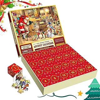 Advent Calendar 2023 Jigsaw Puzzles Christmas Jigsaw Puzzles Advent Calendar 1000 Pieces 24 Days Christmas Countdown Calendar Puzzles Gifts For Adults Kids