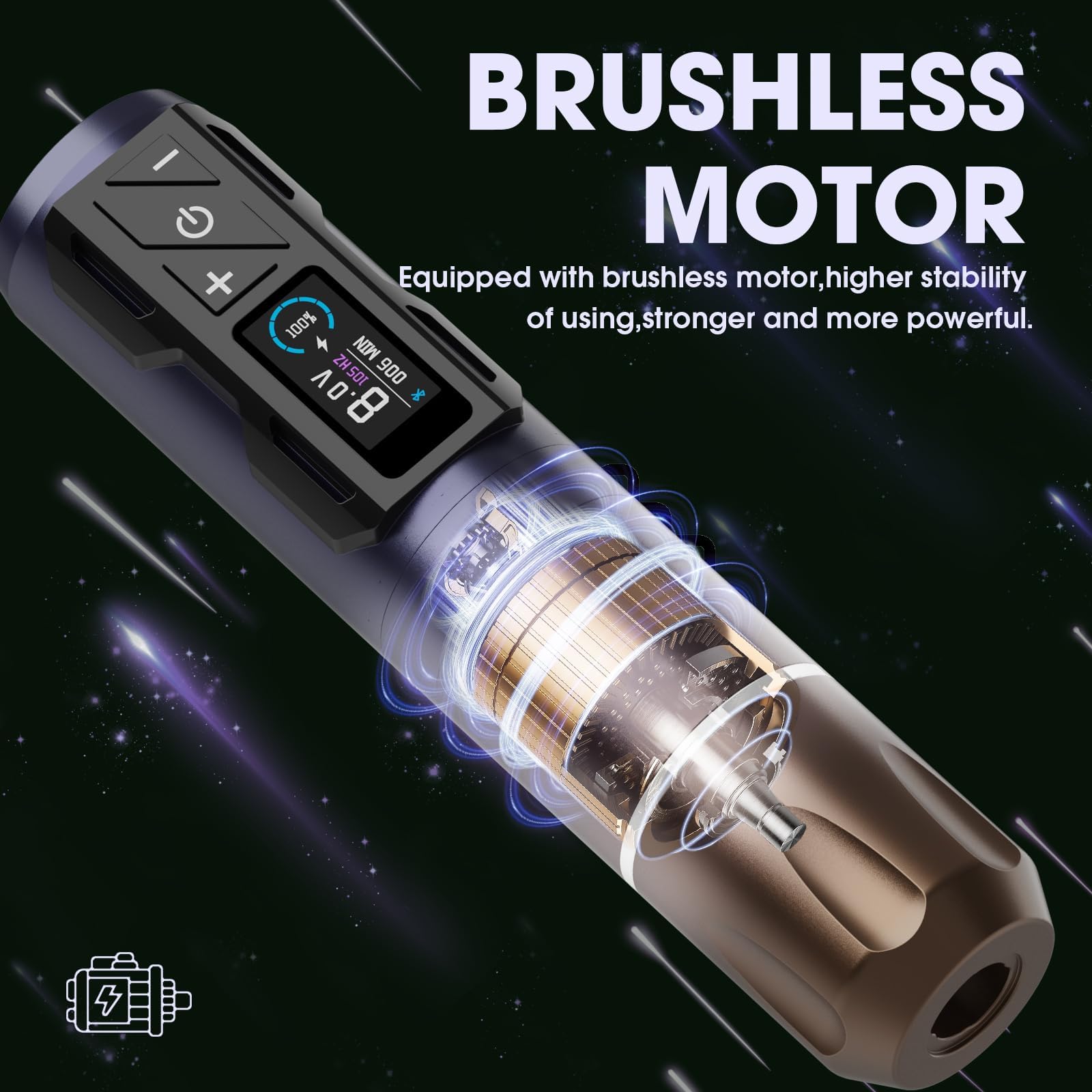 INKin Kit Tatuaje Completo, Maquina de Tatuar Kit Completo Inalámbrico Profesional con Batería 2 Piezas de 1800 mAh Fuente de Alimentación y Revo Agujas Tatuaje, Tinta Tatuaje para Tatuadores- CL4