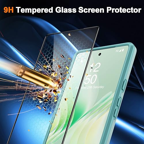 Miniatura 2 de Oterkin Funda para Google Pixel 7a, 3 en 1 Pixel 7a con 2 protectores de pantalla de vidrio templado defensa de grado militar de 10 pies protección