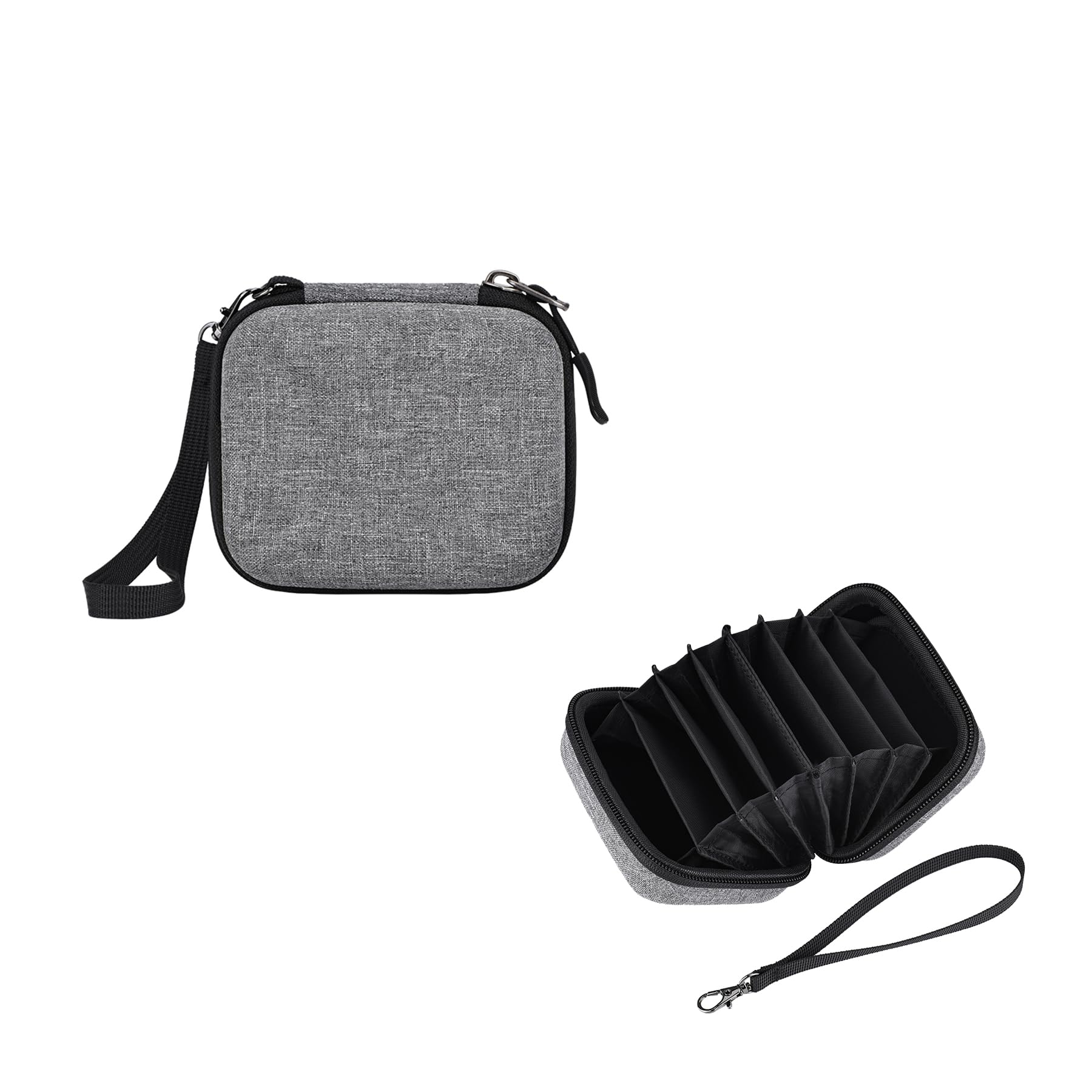 ZLiT Lens Filter Pouch Case,8 Pockets Lens Filter Carrying Case Bag for UV CPL ND Filters Diameter Up to 67mm (Grey)