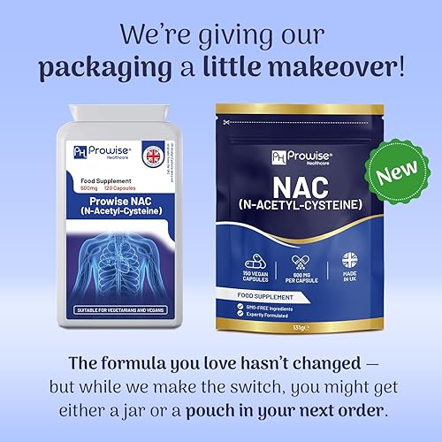Miniatura 2 de NAC N-acetil-cisteína 600 mg  150 cápsulas  Suplementos nutricionales veganos de N-acetil-cisteína  Suministro de 5 meses*  Mejor biodisponible y