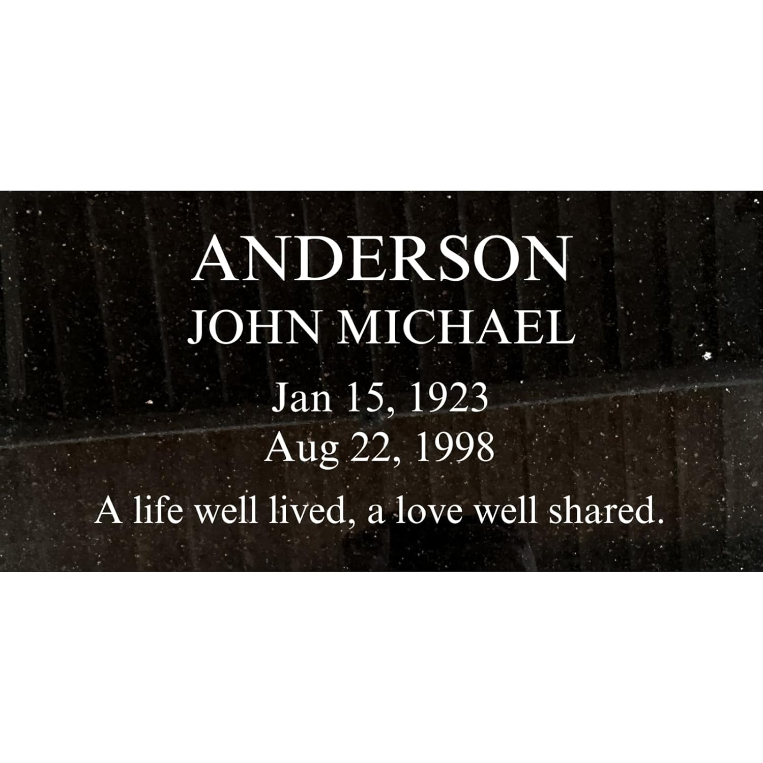 24x12x4 Inch Flat Grave Marker - Galaxy Black Granite Cemetery Headstone, Personalized Memorial Plaque for Loved Ones, Custom Engraved Tombstone for Cemetery, Outdoor Memorial Stone