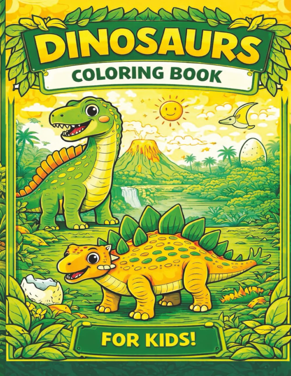 Fun and Easy Dinosaur Coloring Pages for Boys and Girls Ages 4–8: Big, Bold and Simple Designs That Are Easy to Color
