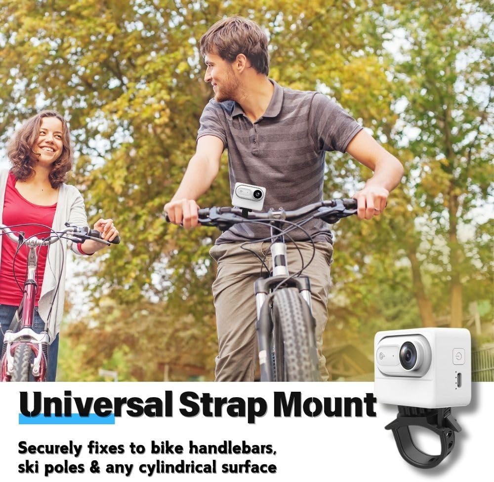 1080P Body Camera with 2500mAh Charging Case, 180° Rotatable Clip & Magnetic Lanyard, IPX7 Waterproof Body Cam, Magnetic Body Camera Recording for Pet,Security,Travel(White64G)