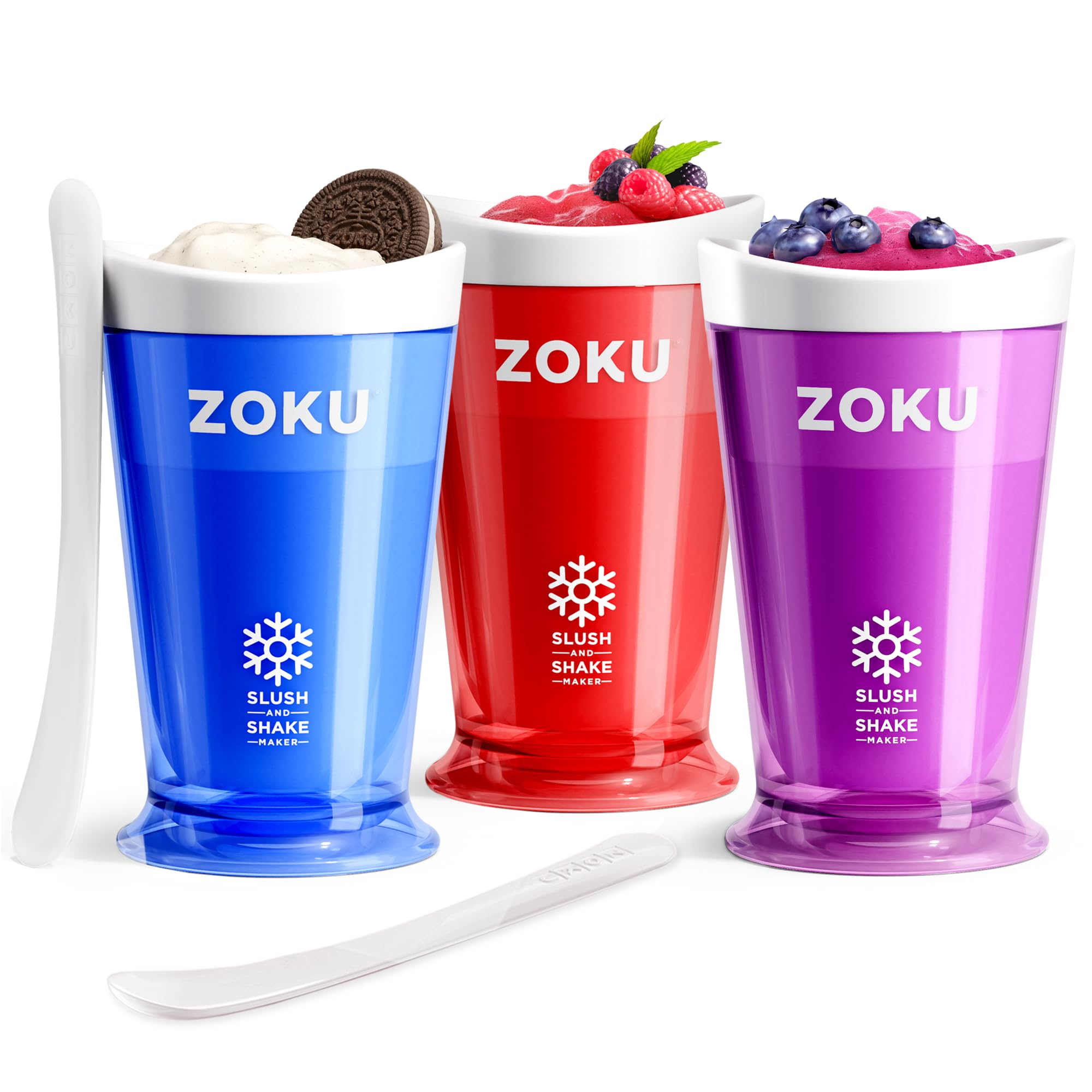 Amazon.com: ZOKU Slushie Cup Bundle of 3 Cups - Purple, Red, and