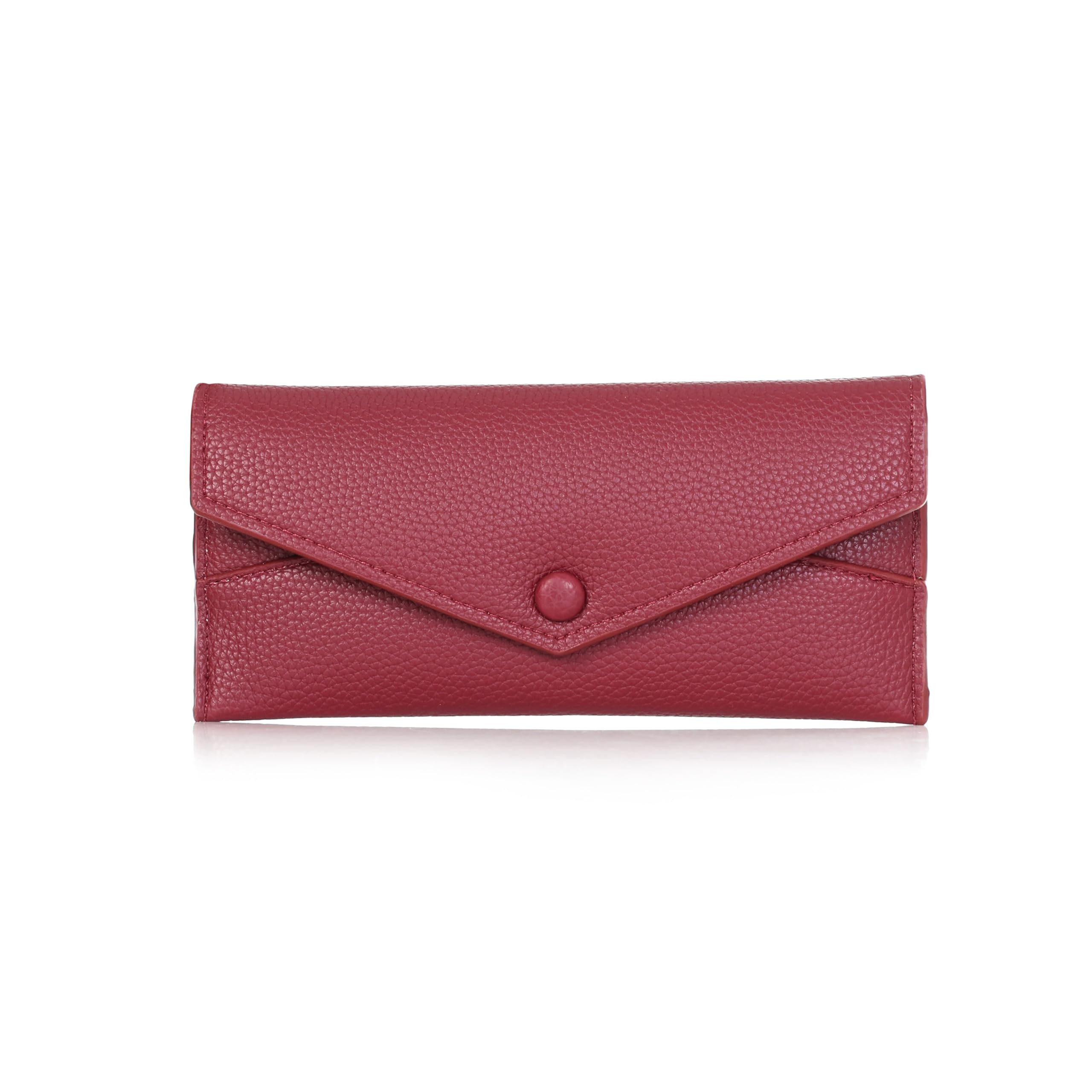 abbana Women’s Small Wallet – Premium Vegan Leather Slim Clutch with Button Closure | Stylish Compact Purse with 1 Compartment & 1 Pocket | Lightweight Everyday Wallet for Women Color-Dark Grey-picture-50
