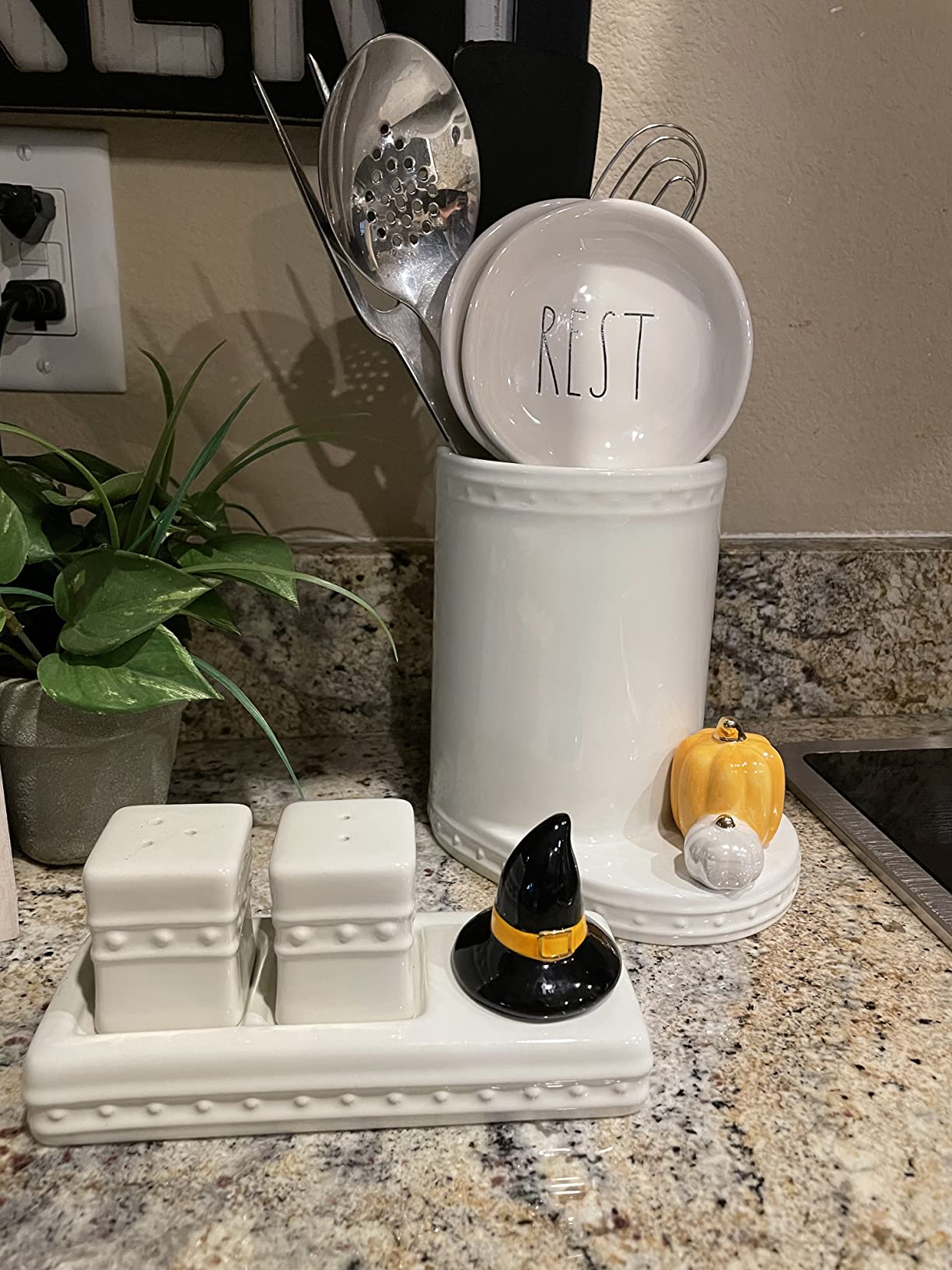 Nora Fleming Stoneware Utensil Crock H6 Home & Kitchen