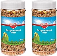 Kaytee Orange Flavored Parakeet Treats, 10 oz Pack of 2 - Honey-Infused Nutritious Bird Enrichment