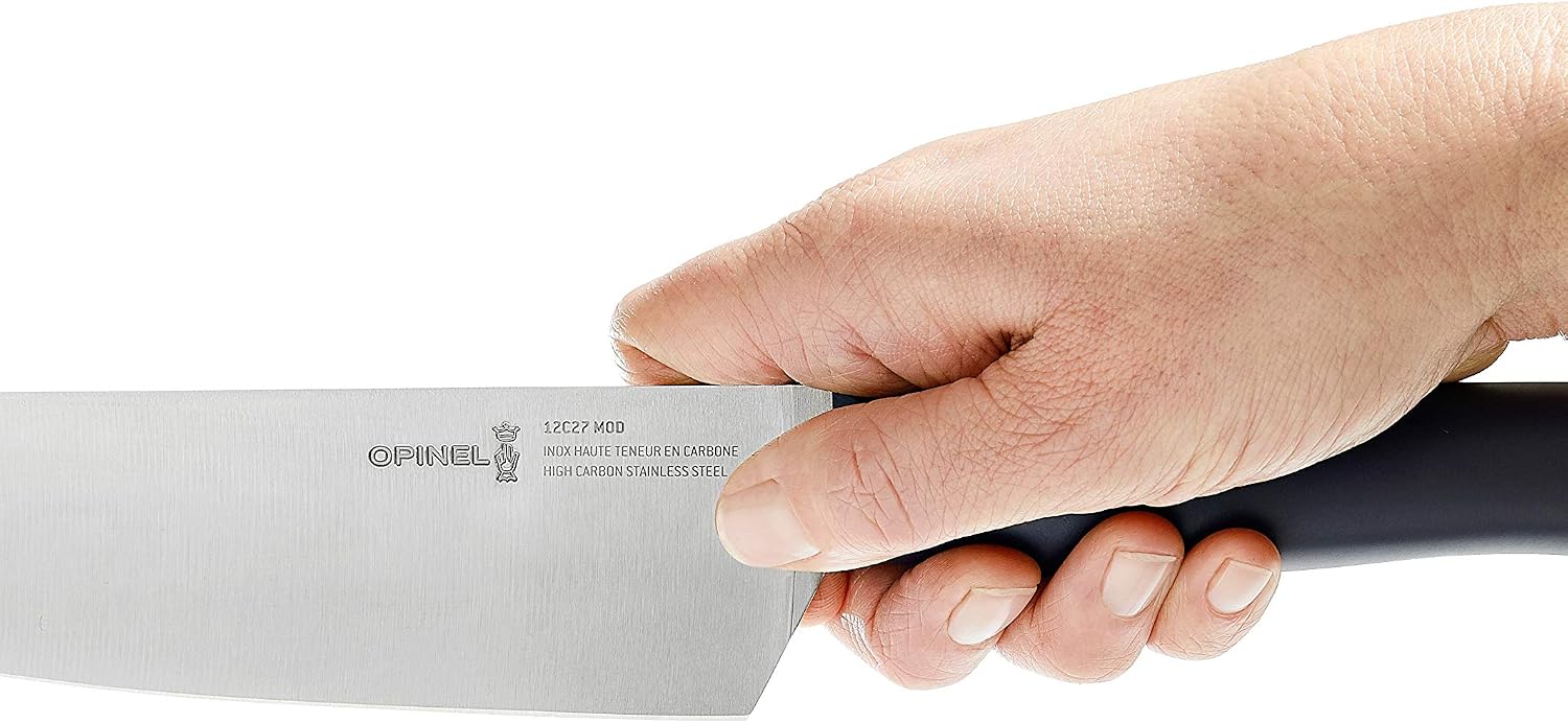 Opinel Intempora 6 Inch Chef Knife – Smaller Sized, Easy to Handle, Full Tang Construction, Ideal for Cutting, Chopping, Slicing,Silver,One Size,254526