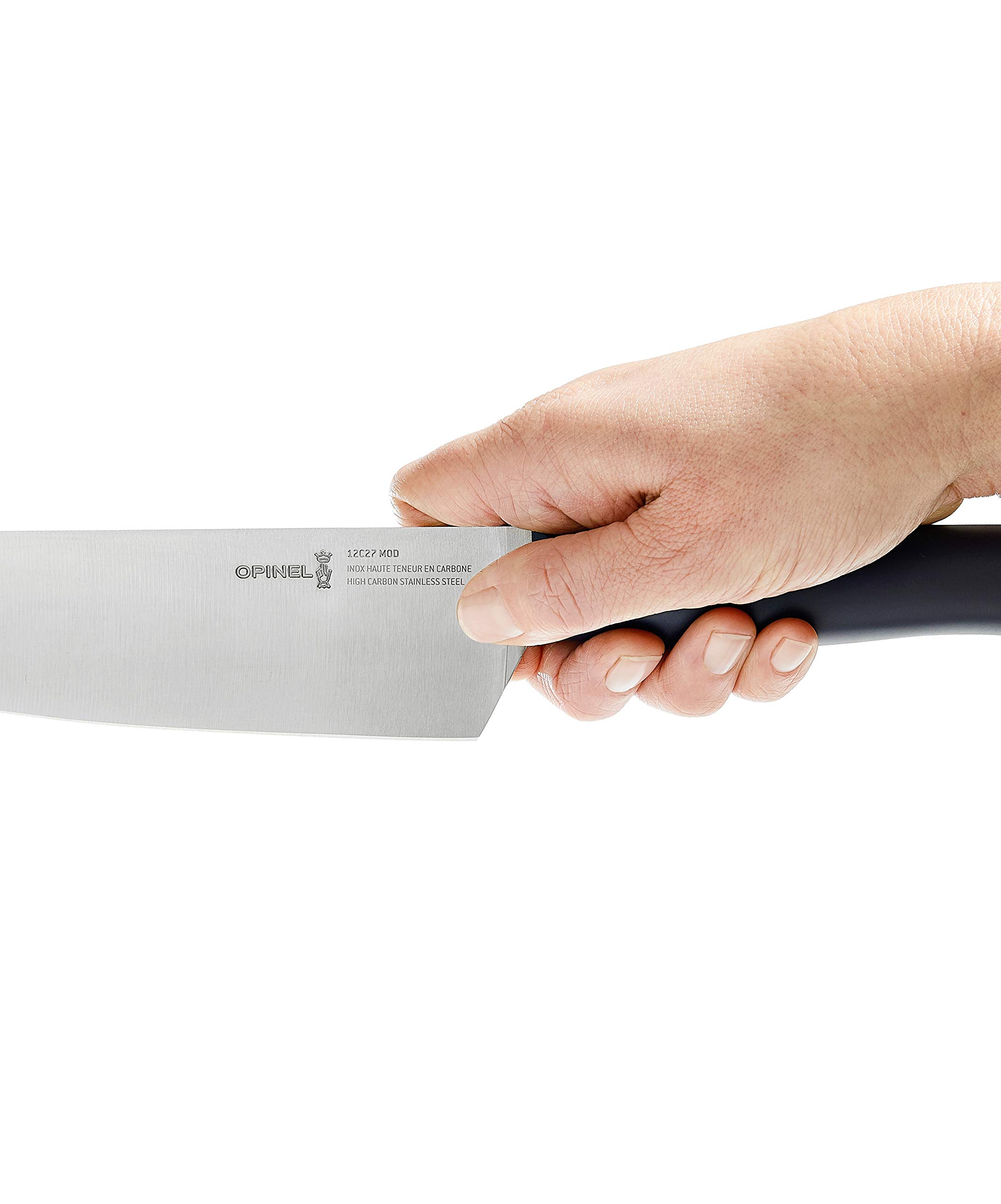 Opinel - N°217 Couteau de Chef 17 cm Intempora - pour Émincer, Découper et Trancher - Lame Inox Rigide - Manche Polyoxyméthylène Robuste - Fabrication Française
