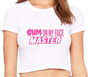 Knaughty Knickers Cum On My Face Master Cumslut Cumplay White Crop Tank Top