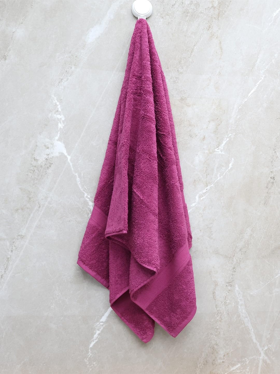 Bombay Dyeing Santino 550 GSM 100% Cotton Maroon Solid Bath Towel
