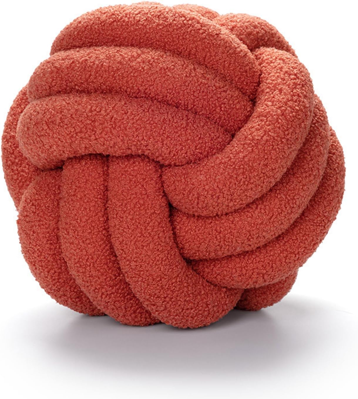 Handmade Knot Pillow Ball ， Soft Home Decorative Round Throw Pillow(Size:35CM/13.8 in,Color:Khaki)