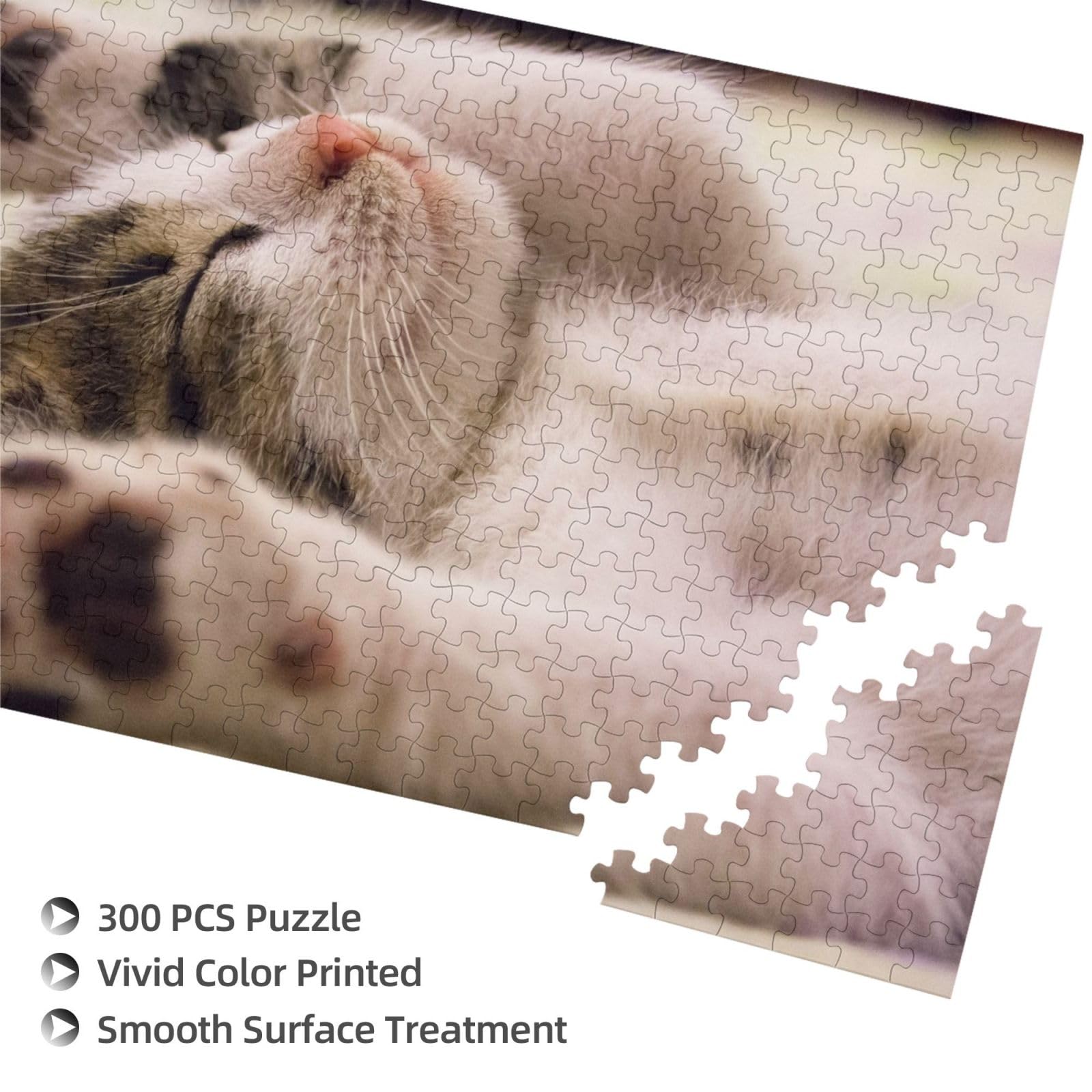 Amazon.co.jp: ジグソーパズル かわいい 猫 猫柄 ねこ 木製 300ピース