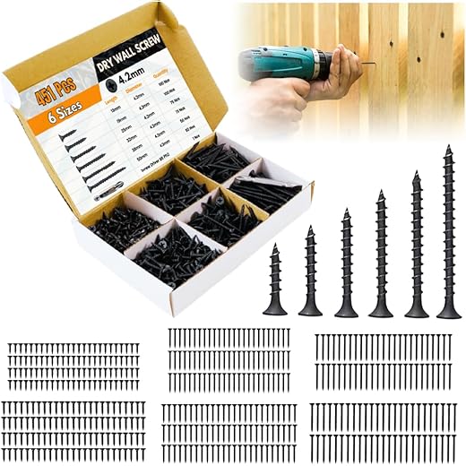 Homidum Black Dry Wall Screws 13 mm