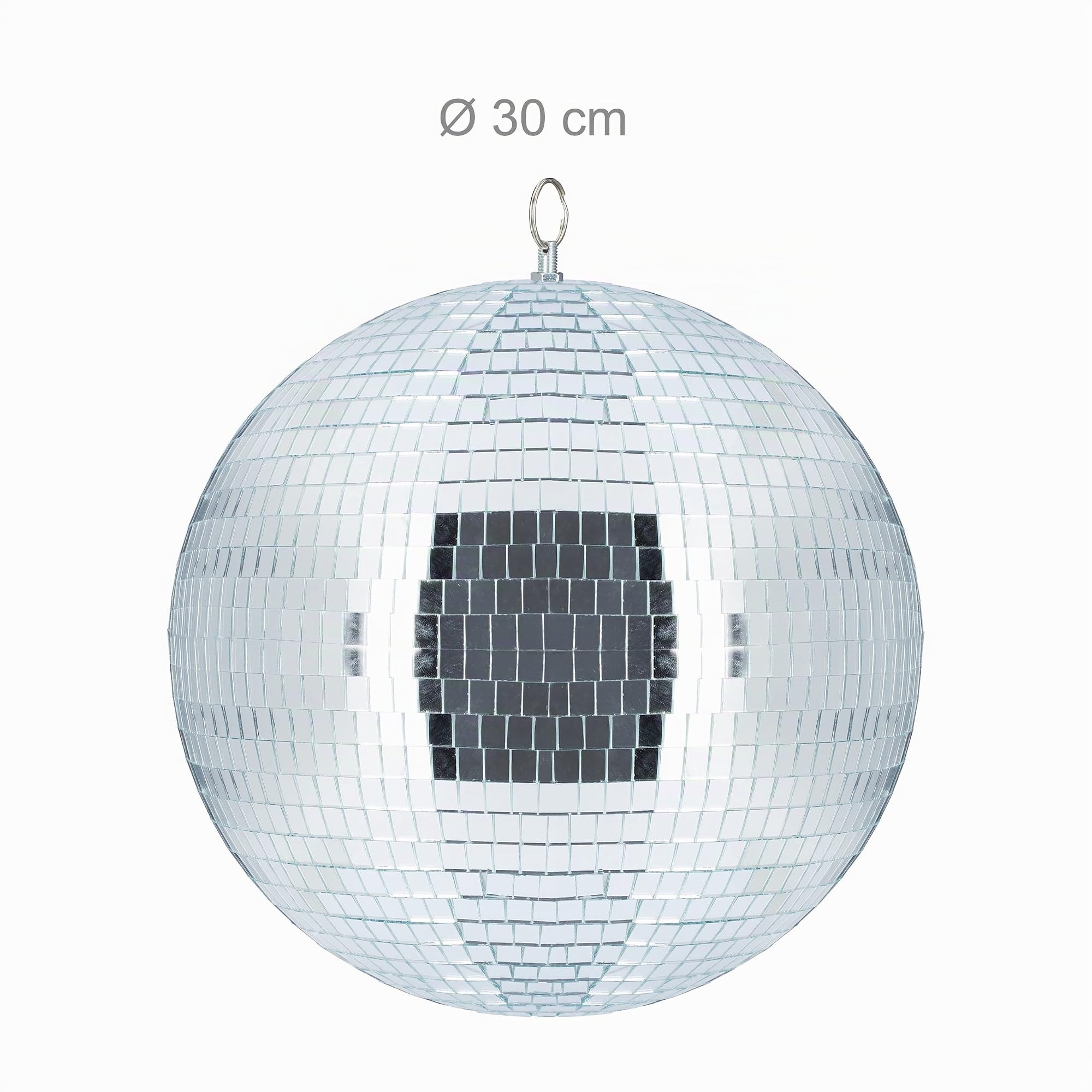 Relaxdays Palla da Discoteca, da Appendere, a Soffitto, Maxi Stratosfera, Specchiata, Compleanni, Ø 30cm, Argento