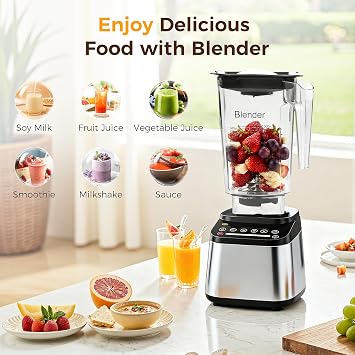 90 oz Replacement Jar Compatible with Blendtec Blender, Wide Compatible with Classic/Designer/Professional/Commercial Series Container Pitcher Cup, Includes Blade and Lid