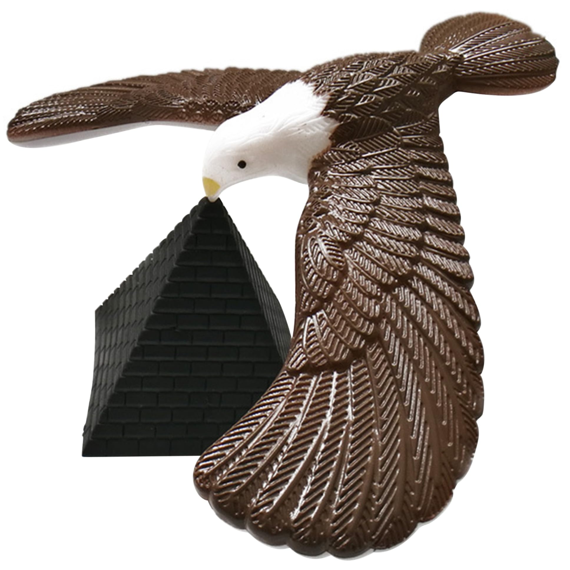 Balancing Bird Toy for Finger, Balancing Bird for Kids Cute Vivid Balance Relaxing Eagle with Pyramid Base Stress Relief 6.7in Toy for Finger Birthday, Eagle