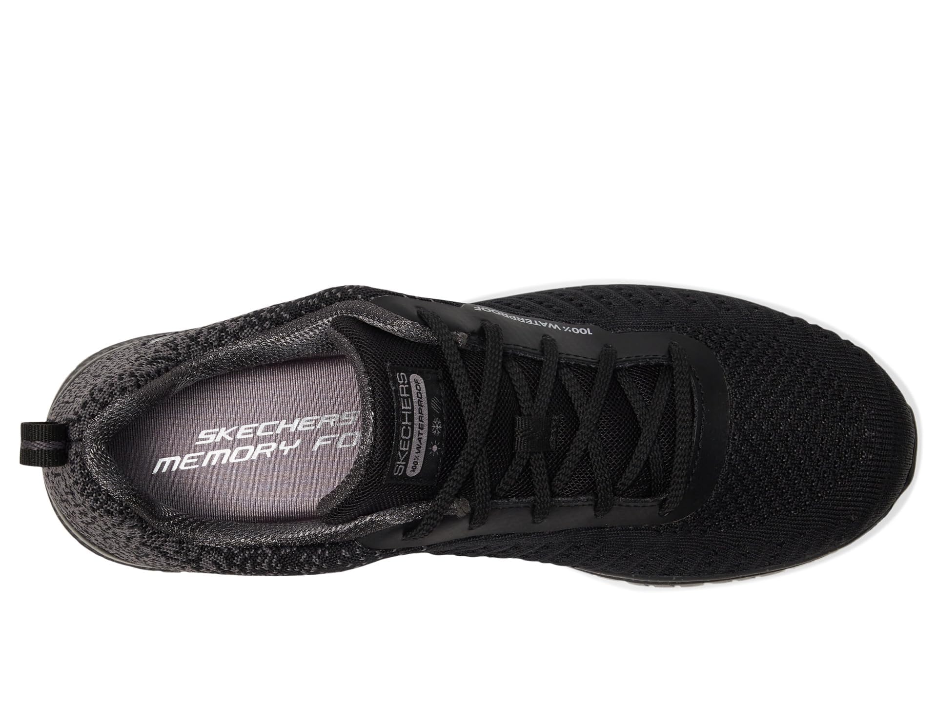 Skechers Sport Women's Women's Virtue-DRYSPELL Sneaker, Black/Charcoal=BKCC, 8.5