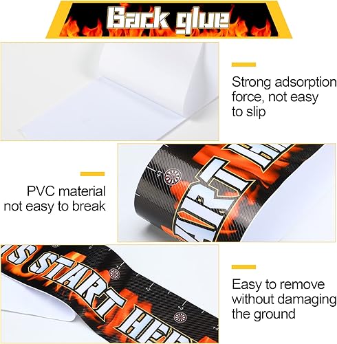 Miniatura 2 de Amyhill 2 piezas de dardos marcador de piso de dardo accesorios para jugadores de fiesta, 23.23 x 4.15 pulgadas