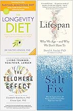 The Longevity Diet, Lifespan [Hardcover], The Telomere Effect, The Salt Fix 4 Books Collection Set