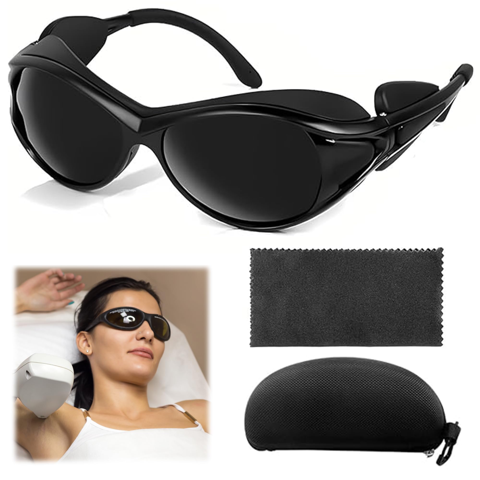 Laser Safety Glasses, Red Mitochondria Safety Glasses, IPL 200-2000nm UV Safety Glasses