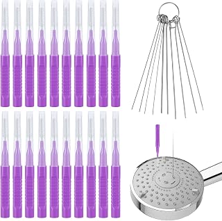 30pcs Shower Head Cleaner Tools, Shower Head Cleaning Brushes Multi-Sized Shower Head Cleaner Picks for Small Hole Anti-Clogging Cleaning Brush for Gap Nozzle Slot (Purple)