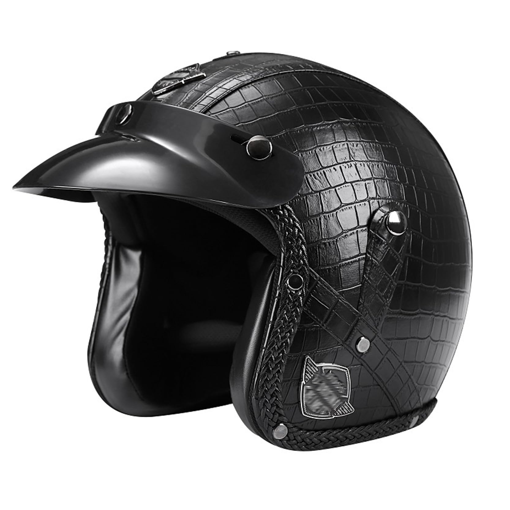 Casco jet vintage de cuero que evita el calor en trayectos cortos 8