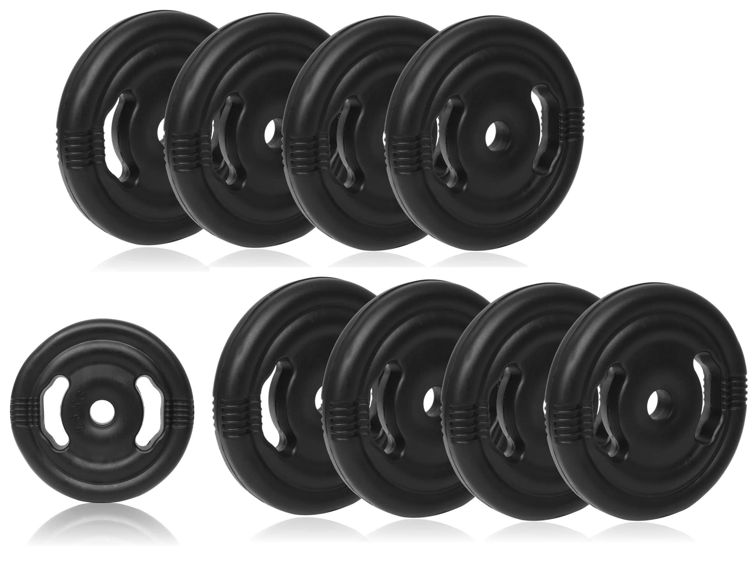 FitBox Sports Finger Gripped Weight Plates Combo for Home Workout 20kg (2.5kg x 8), Black (B098JYNZK1) Amazon Price History, Amazon Price Tracker