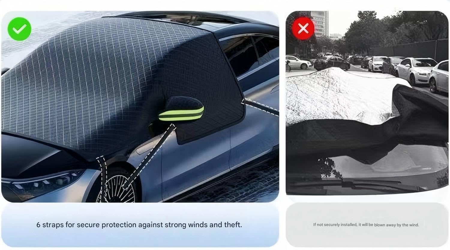 Sonnenschutz Auto Frontscheibe für BMW 5 Serie F10 2009-2017, Außen Schnee EIS Frost Staub und UV Schutz Rost Wischer & Spiegel Schutz