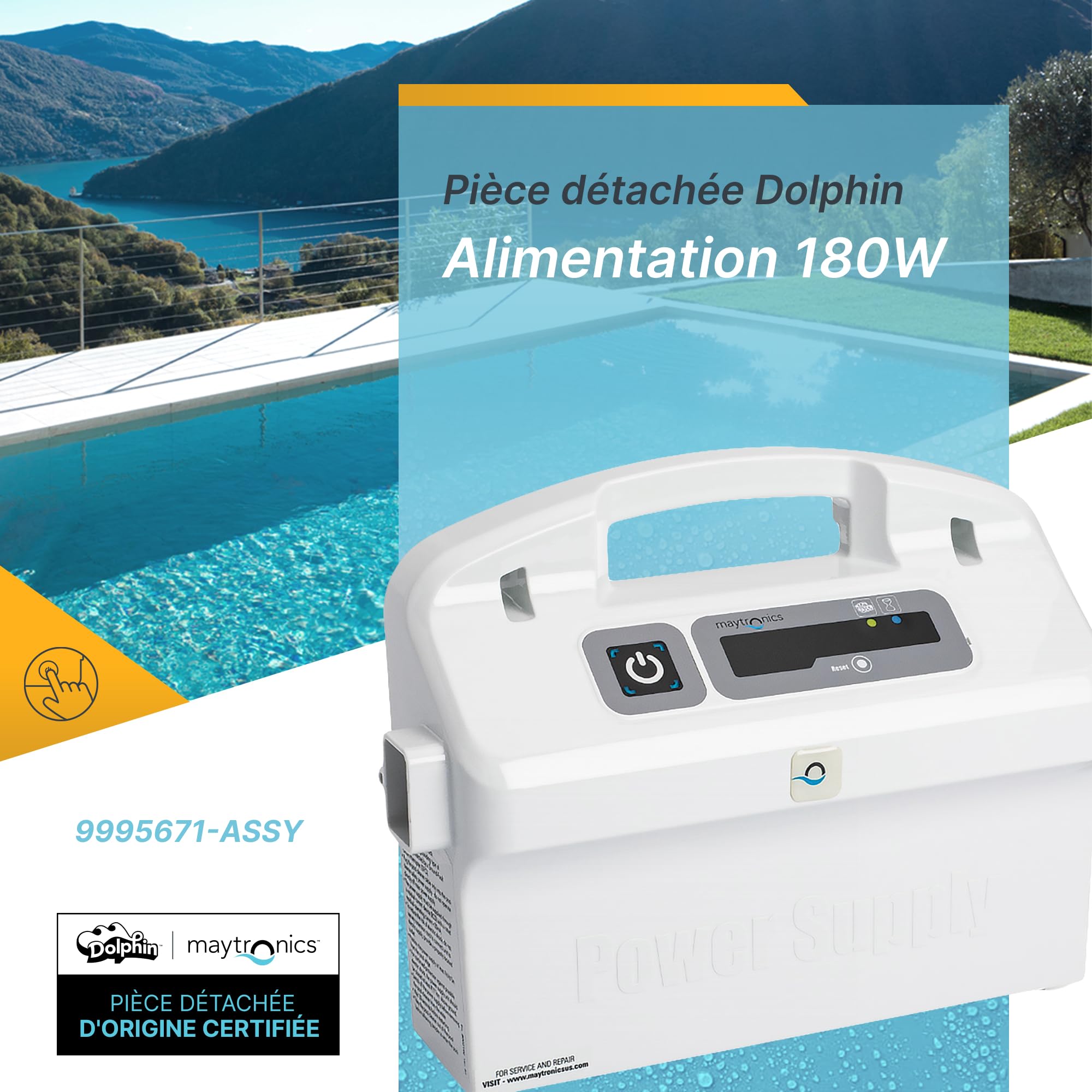 Dolphin Pièce détachée certifiée - Alimentation 180W - Référence 9995671-ASSY