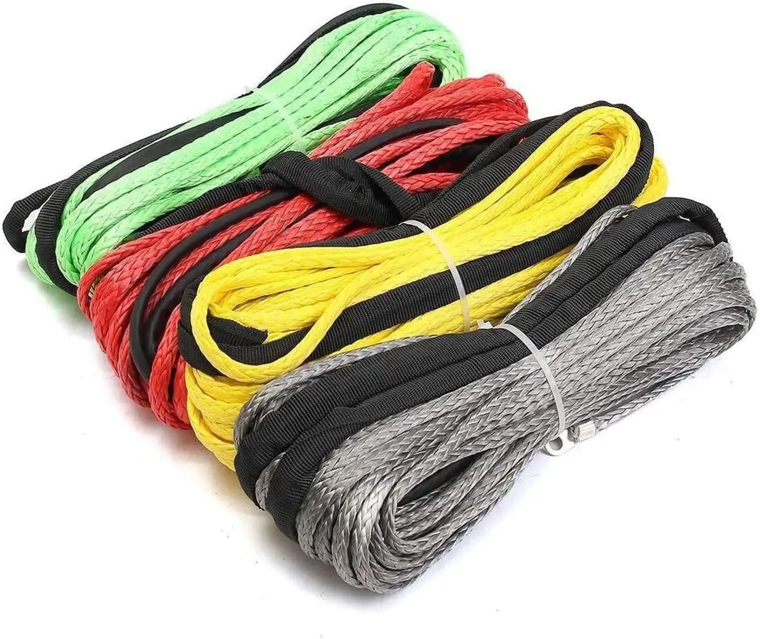 5mm x 15m 合成ウインチロープ 10000LBS ヘビーデューティーリカバリー牽引ケーブル ATV SUV トラック ボート