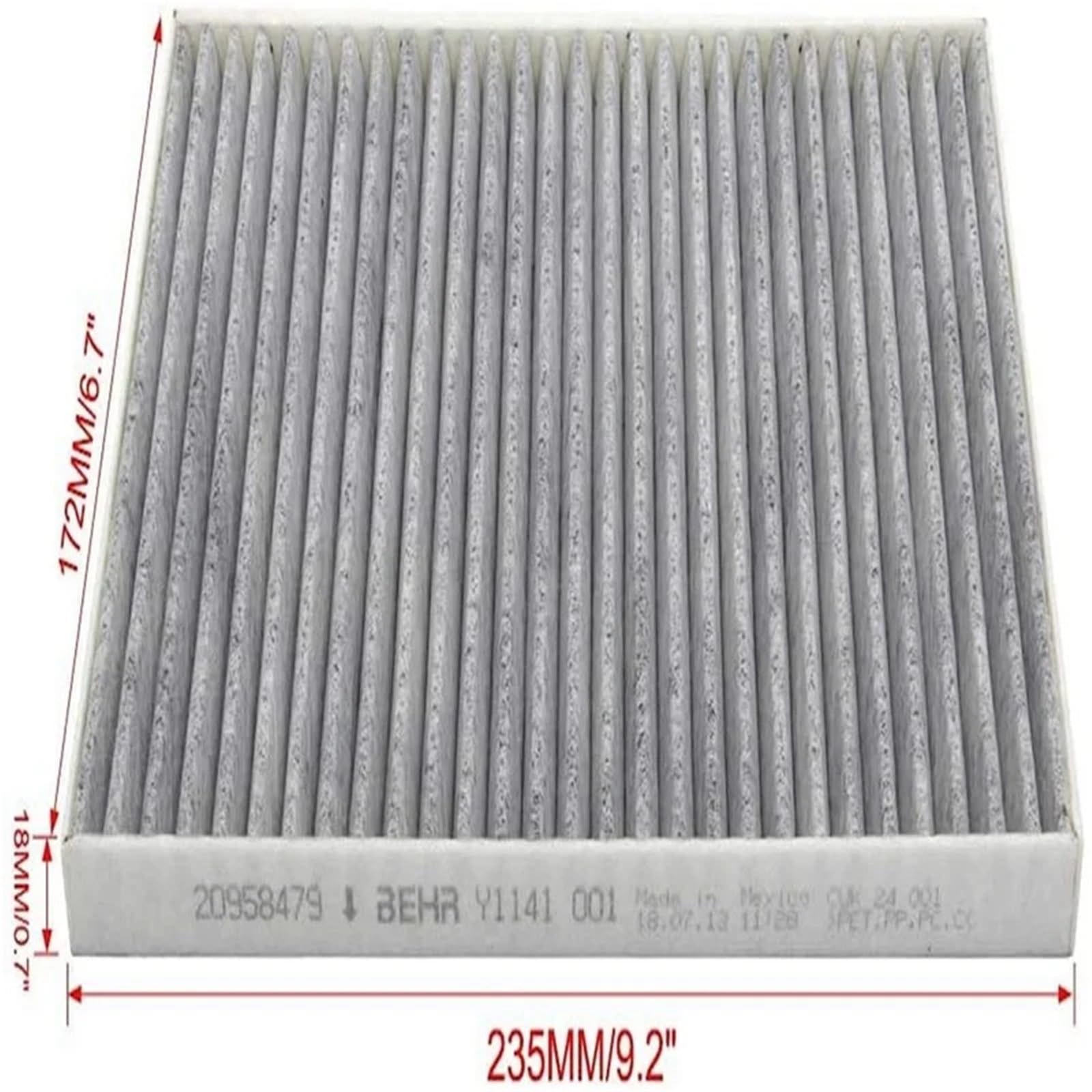 Filtro aria motore per climatizzatore abitacolo auto OEM n. 15278634 20958479 adatto per Buick Enclave 3.6L Traverse GMC Filtro Abitacolo ai Carboni Attivi Aria Abitacolo(Air filter 2 set)