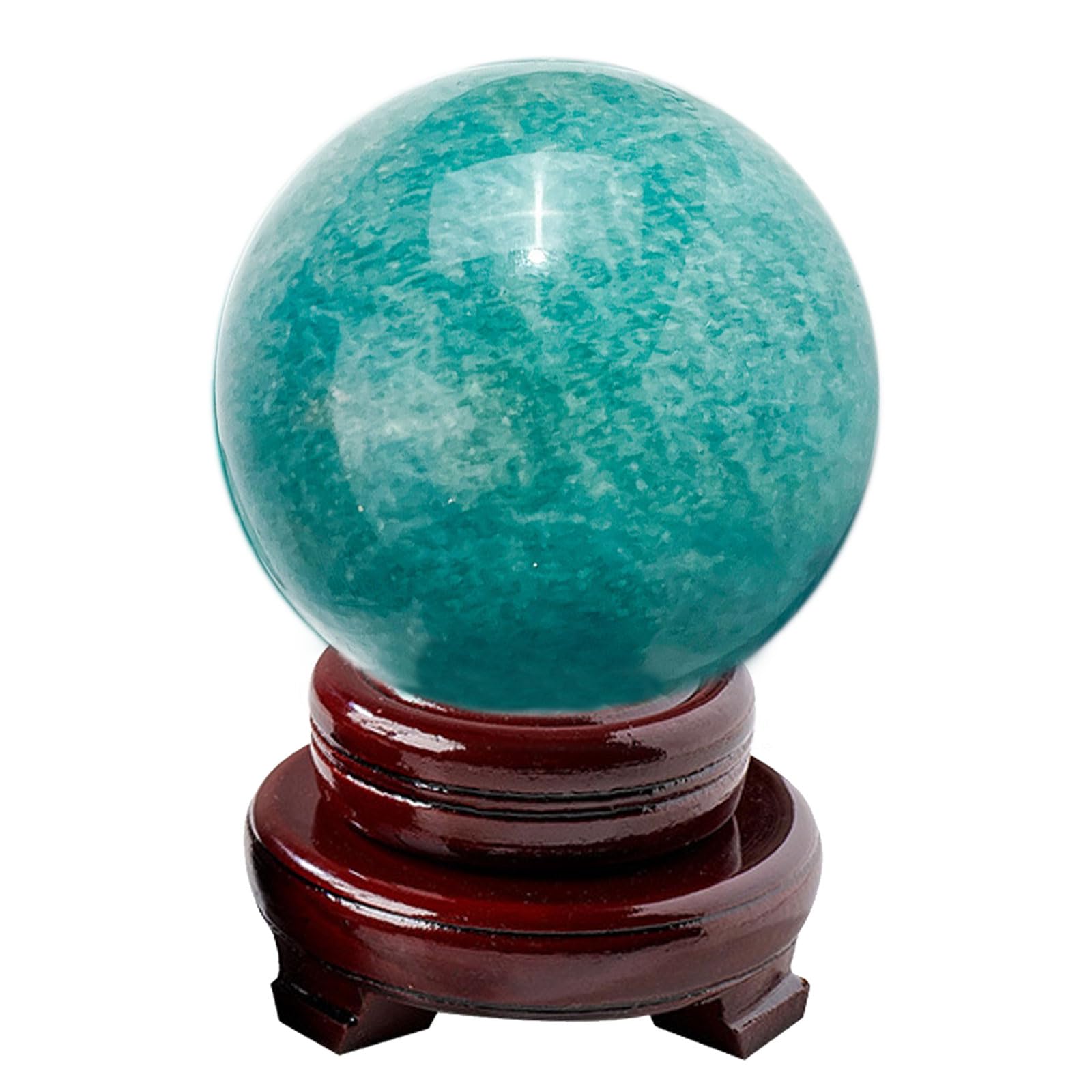 DFrywdgSEY crystal ball, Crystal Ball with Wood Stand for Reiki Chakra Witchcraft Fengshui Home Decor(75~80mm)