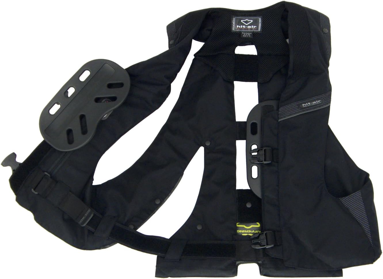 Hit-Air Separate Chest Padding – Compatible Motorcycle & Equestrian Air Vest and Jacket Accessory – Lightweight Impact Protection – Black
