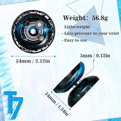 Miniatura 6 de YOSTAR MAGICYOYO T7 Yoyo de metal sensible para niños principiantes con rodamiento estrecho C fácil de devolver y practicar trucos de cuerda