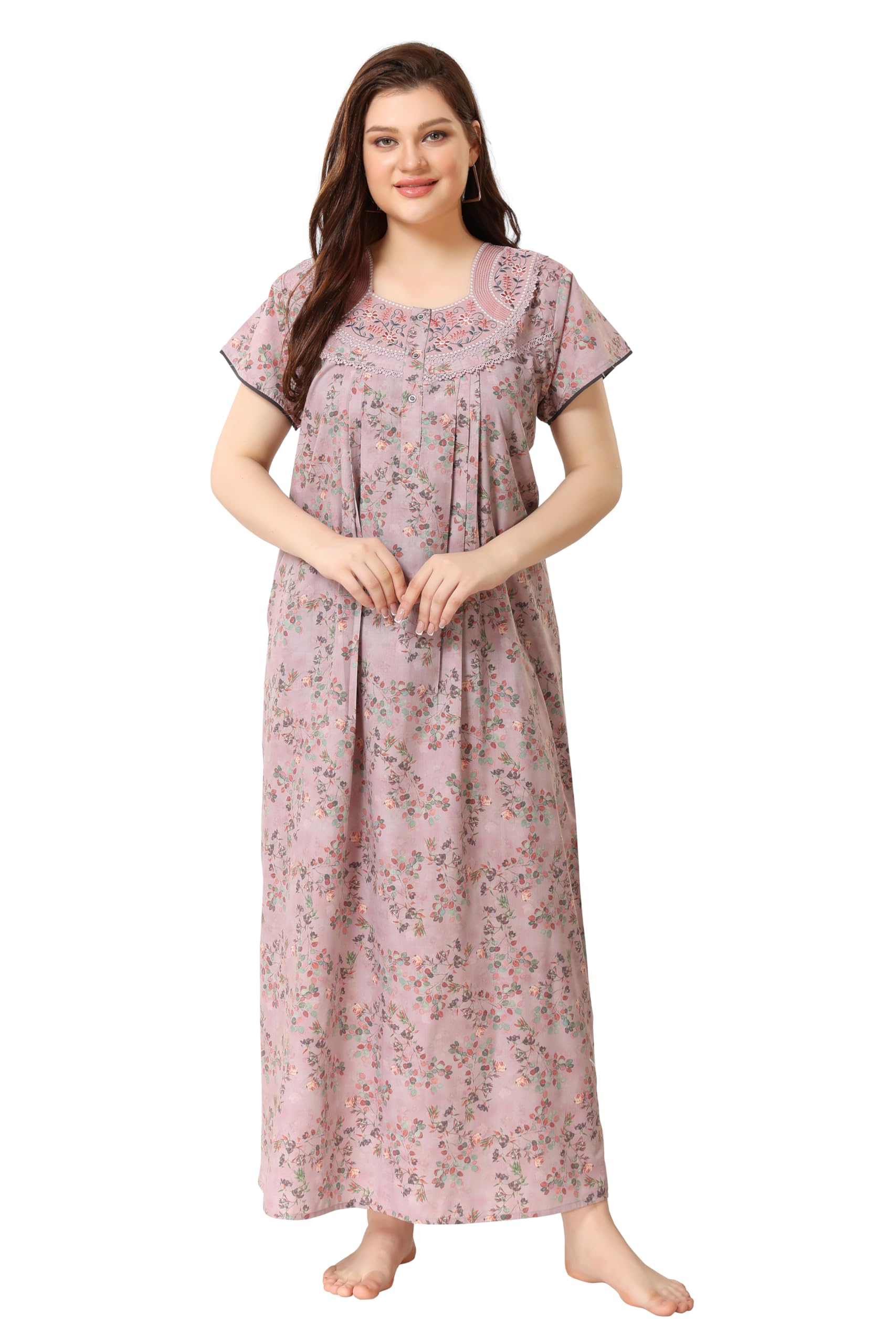 soulemo Women's Printed Blended Nighty 1733-picture-24